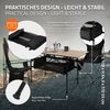 Hauki Campingtisch Klapptisch faltbar aus Aluminium inkl. Tragetasche, Gartentisch 118x55x64,5 cm Beige, Aufrollbare Tischplatte, Falttisch Bild 3