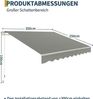 GarveeMore Gelenkarmmarkise 350x250cm,UV50+ & wasserabweisend mit Kurbel & Wandhalterung Länge + Winkel einstellbar,Markise für Terrasse & Balkon,Sonnenschutz Bild 2