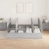 vidaXL Aufbewahrungsbettgestell Graues Sonoma 200 x 200 cm 3335362 Bild 3