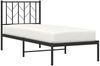 vidaXL Bettgestell mit Kopfteil Metall Schwarz 75x190 cm 374427 Bild 3