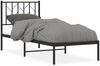 vidaXL Bettgestell mit Kopfteil Metall Schwarz 75x190 cm 374427 Bild 2