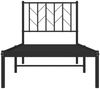 vidaXL Bettgestell mit Kopfteil Metall Schwarz 75x190 cm 374427 Bild 5