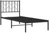 vidaXL Bettgestell mit Kopfteil Metall Schwarz 75x190 cm 374427 Bild 4