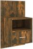 vidaXL Wand-Nachttisch Räuchereiche Holzwerkstoff [816964] Bild 2