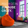 Lumaland Indoor / Outdoor Sitzsack, 2-in-1-Sitzsack, Polyester, 120 x 80 x 75 cm, 300 Liter, Orange Bild 3