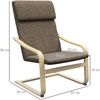 Relaxsessel in Leinenoptik mit Kopfstütze, 65 x 69 x 98 cm, Braun Bild 2