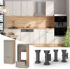 Mikrowellenschrank Fame-Line GrauBeige 60 cm Vicco Bild 2