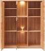 Highboard NATURE ONE Front Kernbuche massiv 3-türig - LED Beleuchtung Bild 2