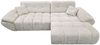 Massivart® Ecksofa weicher Bouclé creme 308 cm / elektr. Sitztiefenverstellung »HUGO«, Ottomane B 144 cm, Nosagfederung, inkl. 2 Zierkissen Bild 2
