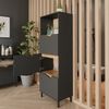 Kommode Marelle Anthrazit/Artisan 60 x 169.5 cm mit 4 Fächern Vicco Bild 5