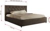 Polsterbett mit Bettkasten LARINO CLASSIC 160 x 200 cm Lattenrost und Gasdruckfedern, stabiles Bettgestell, modernes Design Foam Matratze - Braun Velvet - MIRO LUX Bild 4
