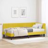 vidaXL Eckbettgestell mit Matratze mit Kopfteil 2 pcs Gelb Samt 3393984 Bild 1