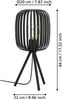 EGLO Tischlampe Romazzina, Stativ Nachttischlampe, Dreibein Tischleuchte aus Metall in Schwarz, Deko Schlafzimmer, Wohnzimmer Tisch Lampe mit E27 Fassung Bild 3