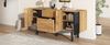 Sideboard 140 x 40 x 70 cm in Eichenoptik mit 2 Schubladen, 4 Türen und höhenverstellbaren Fächern Bild 5