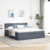 vidaXL Ottoman-Bett mit Matratze & LEDs Dunkelgrau 160x200 cm Samt 3312633 Bild 4