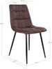 House Nordic Esszimmerstuhl, Mikrofaser, dunkelbraun, schwarze Beine, HN1282 - 2er set Bild 5