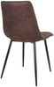 House Nordic Esszimmerstuhl, Mikrofaser, dunkelbraun, schwarze Beine, HN1282 - 2er set Bild 4