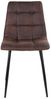 House Nordic Esszimmerstuhl, Mikrofaser, dunkelbraun, schwarze Beine, HN1282 - 2er set Bild 2