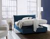 Dmora Aishia Doppelbett, Bettkasten mit abnehmbarem Bezug, gepolstertem Kopfteil und Bettkastenrahmen, 100 % Made in Italy, inklusive Matratze 160 x 200 cm, Blau Bild 4
