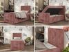 Boxspringbett 90x200 TILIO DUO inkl. Bettkasten & 7-Zonen Multipocket-Matratze, Modernes Jugendbett, Einzelbett - Rosa Cord - H3 - Rechts Bild 2