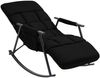 Schaukelstuhl MIKA Indoor - 61x100x66cm, Stoff, Schwarz | Liegestuhl Relaxstuhl Sofastuhl Bild 5