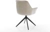 Drehstuhl Kaira-Flex Webstoff Soft Beige Kreuzgestell breit Schwarz 360° drehbar Wippfunktion Bild 5