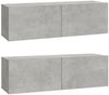 4-tlg. TV-Schrank-Set Betongrau Holzwerkstoff [3114609] Bild 4
