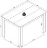 VCM Esstisch Disalo 922232 Weiß / Honig-Eiche H. 75 x B. 115 x T. 80 cm Bild 5
