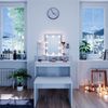 Schminktisch Ania Weiß 80 cm mit LED Beleuchtung und Bank Vicco Bild 4
