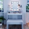 Schminktisch Ania Weiß 80 cm mit LED Beleuchtung und Bank Vicco Bild 5