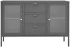 vidaXL Sideboard Anthrazit 105x35x70 cm Stahl und Hartglas 336078 Bild 3