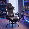 SONGMICS Gaming Stuhl, Ergonomischer PC Stuhl aus Polyester mit Fußstütze und 135° Neigung, 70 x 70 x (120-130) cm, Schwarz Bild 2