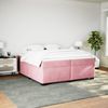 vidaXL Boxspringbett mit Matratze Rosa 200x200 cm Samt 3285310 Bild 3