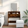 vidaXL Schminktisch mit Spiegel Räuchereiche 80x41x144,5 cm 848175 Bild 3
