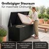 STEELSØN 'Serion' Polyrattan Aufbewahrungsbox 330 Liter, schwarz, 140×62×61 cm, wetterfest, Auflagenbox mit Innentasche Bild 4
