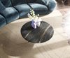Couchtisch Edge Rund 90x90 cm Keramik Laminam® Noir Desir Braun Trive Metall Schwarz Bild 4