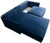 Ecksofa mit Schlaffunktion HUNTER XS in Stoff Royal Grau Ottomane Links Bild 3