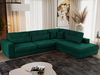 Freistehendes Ecksofa mit lose Kissen, L-form - SAVONA - rechts - Dunkelgrün Velours Bild 3