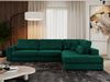Freistehendes Ecksofa mit lose Kissen, L-form - SAVONA - rechts - Dunkelgrün Velours Bild 2
