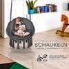 tillvex Hängesessel Anthrazit mit großem Kissen150kg zum Aufhängen | Hängestuhl Indoor & Outdoor | Hängekorb wetterfest | Schaukelkorb Bild 4