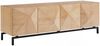 KAWOLA Lowboard ANJO TV-Board 4 Türen Eiche furniert braun Fuß Metall schwarz pulverbeschichtet 60 x 40 x 180 cm Bild 3