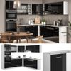 Vicco Eckküche R-Line Solid Weiß Schwarz, modern Bild 2