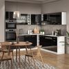 Vicco Eckküche R-Line Solid Weiß Schwarz, modern Bild 4
