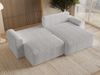 GRAINGOLD Ecksofa Aurora L, Couch L-Form mit Wellenfeder, Bettkasten, Losen Kissen, Cord-Stoff, Grau Bild 5