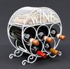 Wein-Flaschenständer für 5 Flaschen in Braun oder Weiß ca. 33 x 31 x 18 cm weiß Bild 3
