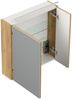 Spiegelschrank 60cm inkl. Design LED-Lampe und Glasböden eiche gold : Eiche Gold Bild 4