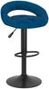 Barhocker KALSII höhenverstellbar 2er Set Blau Samt | Barstühle drehbar Küchenhocker Thekenhocker für Küche Hausbar Bild 3