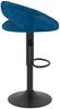 Barhocker KALSII höhenverstellbar 2er Set Blau Samt | Barstühle drehbar Küchenhocker Thekenhocker für Küche Hausbar Bild 5