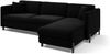 Micadoni Schlaf-Ecksofa Gloria 5-Sitzer Rechts Samt Schwarz 205x160 Bild 2