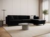 Micadoni Schlaf-Ecksofa Gloria 5-Sitzer Rechts Samt Schwarz 205x160 Bild 5
